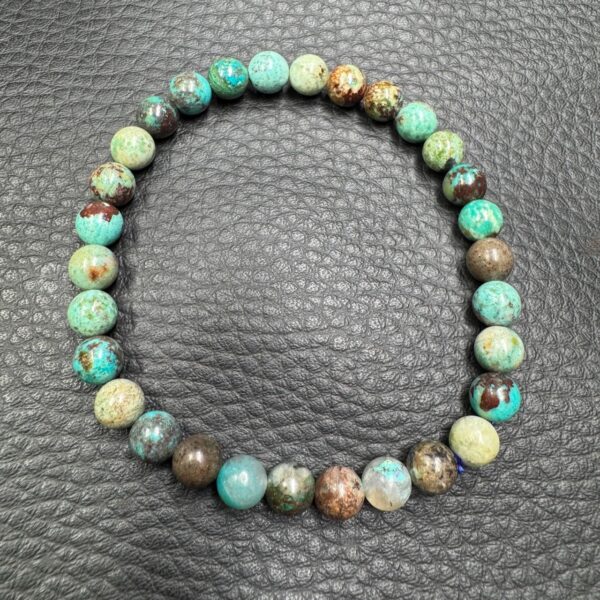 Bracelet en chrysocolle du Pérou "perles 6mm" – Image 3