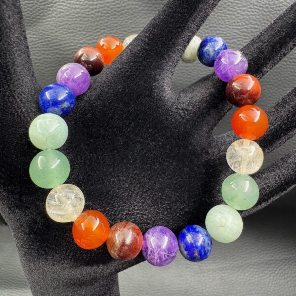 Bracelet 7 Chakras "perles 10mm" (réf b7c8) – Image 2