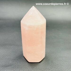 Prisme en quartz rose de Madagascar 0,228kg (réf pqr4)