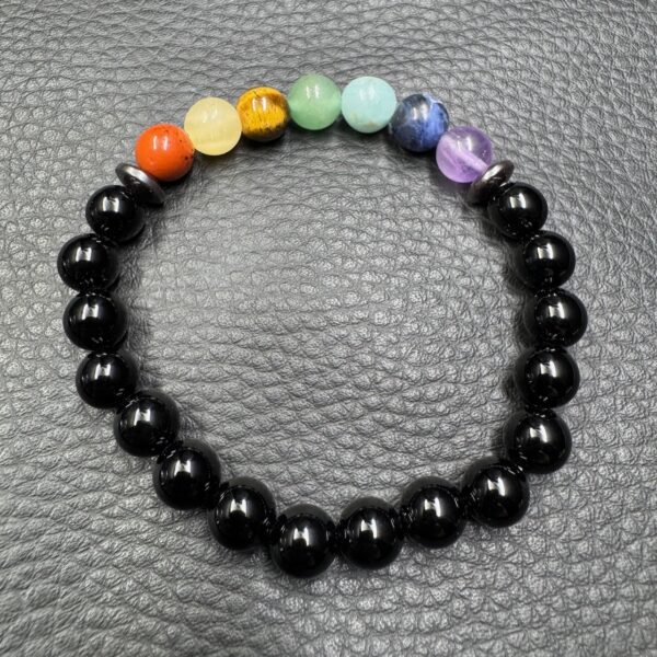 Bracelet Sept Chakras "perles 8mm" (réf b7c7) – Image 3
