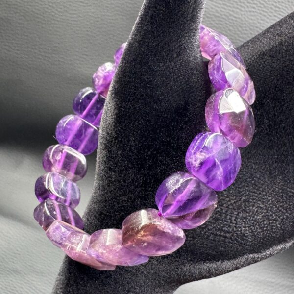 Bracelet en Améthyste du Brésil "Plaquettes" (réf bpa2) – Image 2