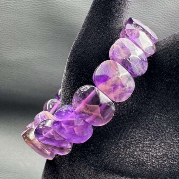 Bracelet en Améthyste du Brésil "Plaquettes" (réf bpa2) – Image 3