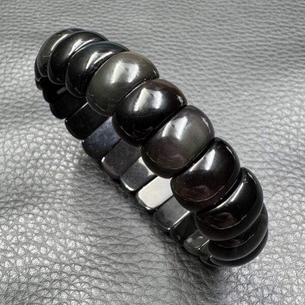 Bracelet en Obsidienne Oeil Céleste du Mexique "Plaquette qualité extra" – Image 3
