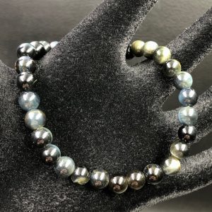 Bracelet en oeil de faucon perles de 7mm “qualité supérieur”
