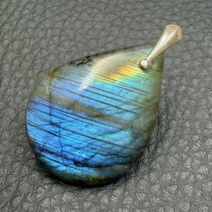 Pendentif Labradorite Bleu Doré
