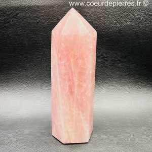 Prisme en quartz rose de Madagascar 1,103kg (réf pqr7)