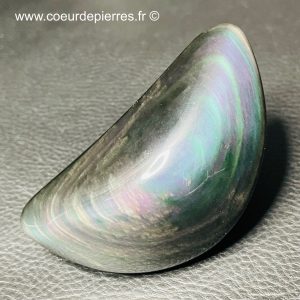 Galet en obsidienne oeil céleste du Mexique de 0,102kg (réf boc5)