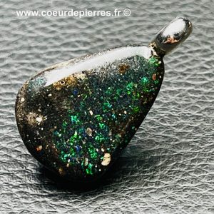 Pendentif en Opale Noire Matrix d’Honduras (réf poh13)