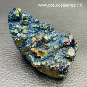 Druse de quartz titane « bombardé » (ref qt5)