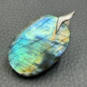 Pendentif Labradorite Bleu Doré