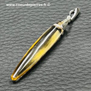 Pendentif en citrine naturelle de Madagascar (réf ci6)