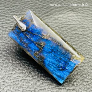 Pendentif labradorite bleu abyssal “grand modèle” (réf lba41)