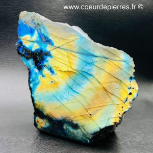 Labradorite 1,161kg bloc une face polie (réf pbl31)
