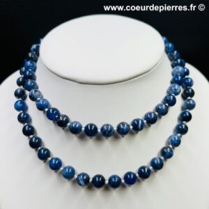 Collier en sodalite de Namibie “Sautoir”(réf cso1)