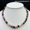 Collier en tourmaline multicolore du Brésil "perles 8mm" (réf crt3) – Image 2