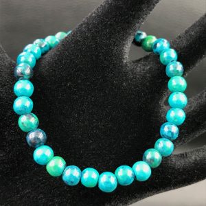Bracelet en chrysocolle du Congo « perles de 6mm »