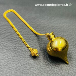 Pendule témoin en métal doré (réf pm24)