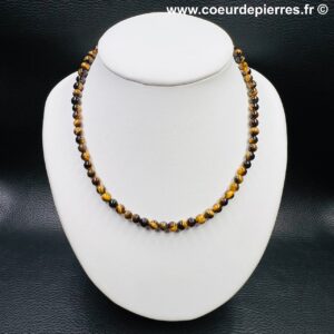 Collier oeil de tigre d’Afique (réf cty2)