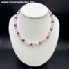 collier améthyste et cristaux de roche
