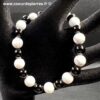 Bracelet en Howlite et Onyx "perles 8mm" – Image 2