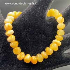 Bracelet ambre jaune de la mer Baltique “perles de 7mm” (réf bab10)
