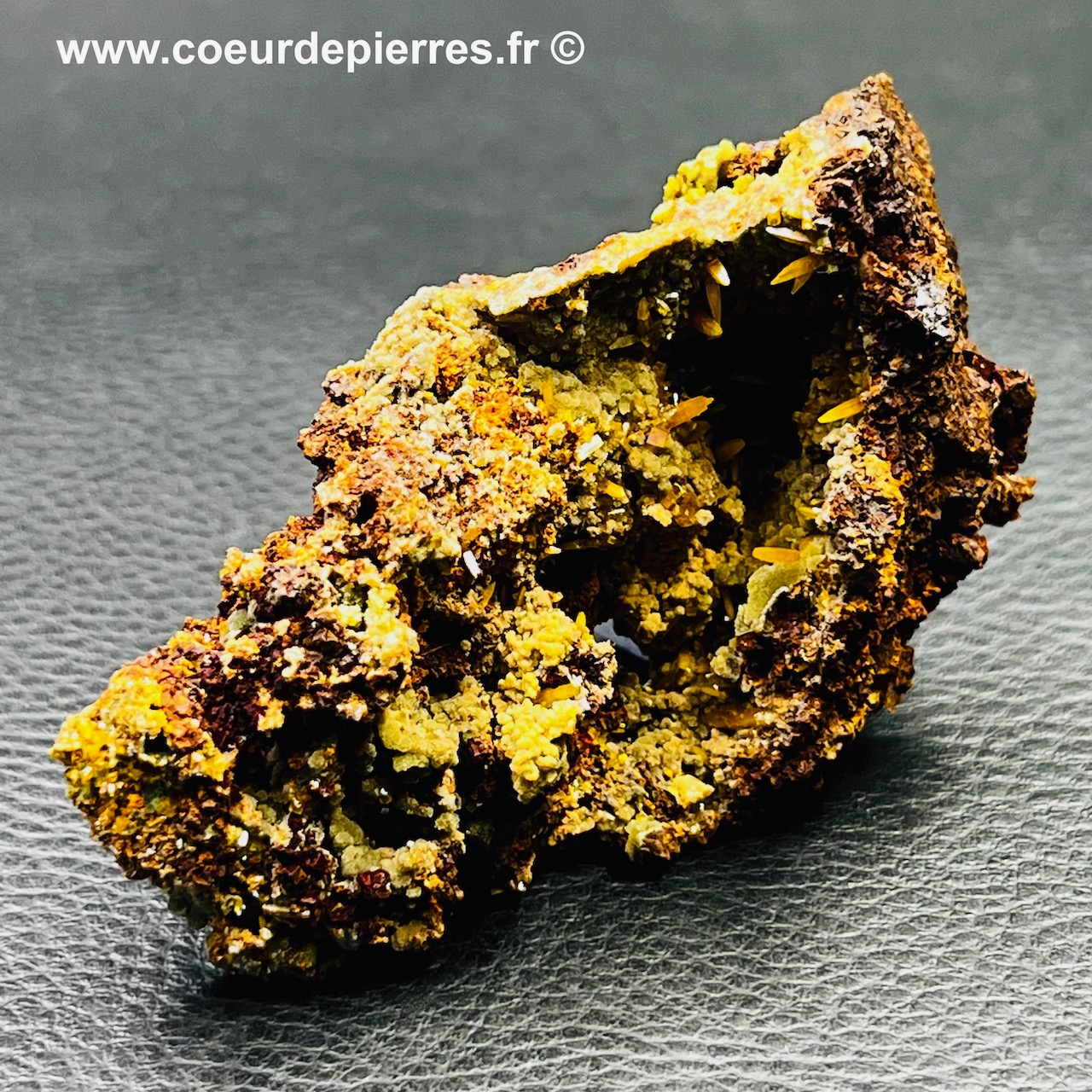 Wulfénite et mimétite, Veine de San Juan Poriente “mine Ojuela, mapimi” du Mexique (réf wu11)