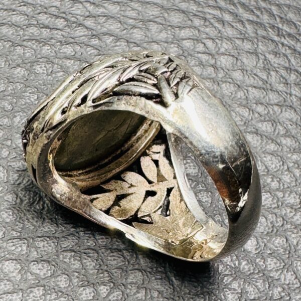 Chevalière en Labradorite "Taille 57" (réf bla41) – Image 5