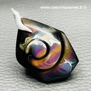 Pendentif obsidienne oeil céleste “suprême” du Mexique (réf ooc12)
