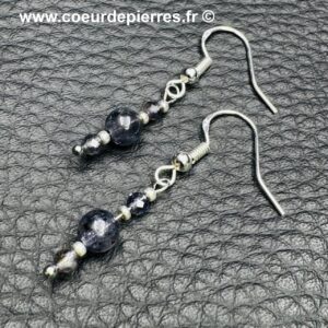 Boucles d'Oreilles avec Iolite