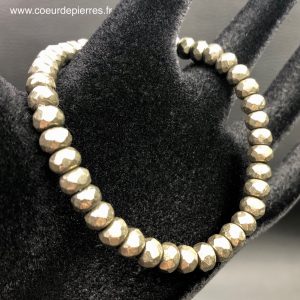 Bracelet en pyrite du Pérou « perles facettées »