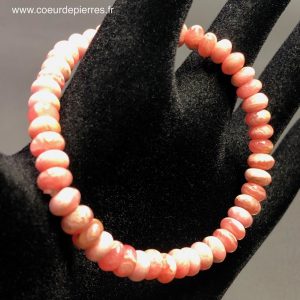 Bracelet en Rhodochrosite du Pérou « perles ovales »