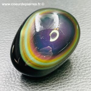 Obsidienne oeil céleste naturelle du Mexique (réf boc10)