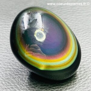 Obsidienne oeil céleste naturelle du Mexique (réf boc10)