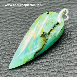 Pendentif en opale verte Péruvienne de la Cordillère des Andes (réf poa6)