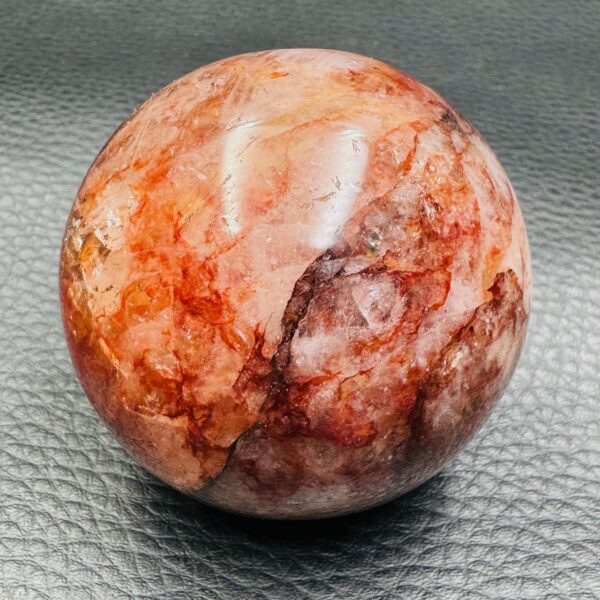 Quartz Hématoïde de Madagascar «Sphère» (réf bqh4) – Image 4