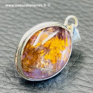 Pendentif Améthyste à inclusions de Goethite du Brésil “Super seven” (réf pss1)