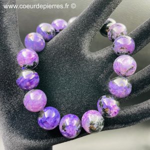 Bracelet charoïte de Sibérie “perles 12mm”