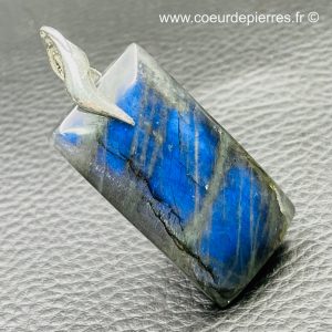 Pendentif labradorite bleu abyssal “grand modèle” (réf lba53)