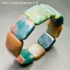 Bracelet en agate mousse du Brésil « plaquettes » – Image 3