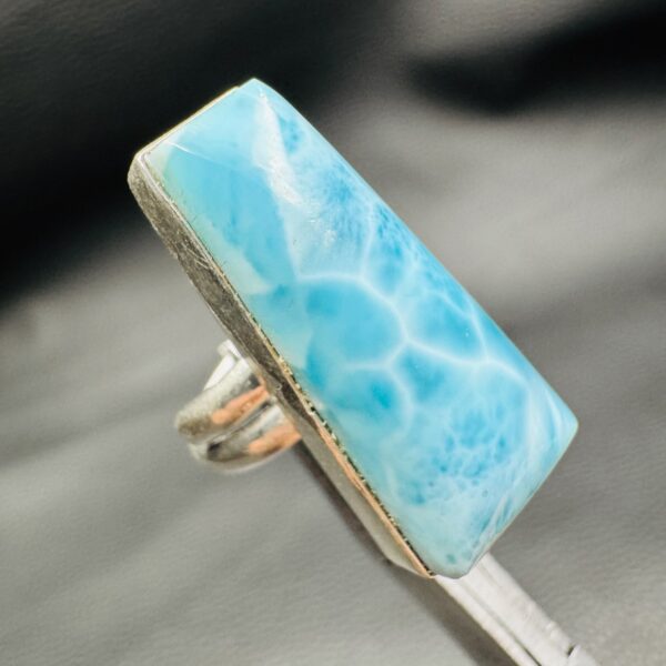 Bague en Larimar "Réglable" (réf blar18) – Image 3
