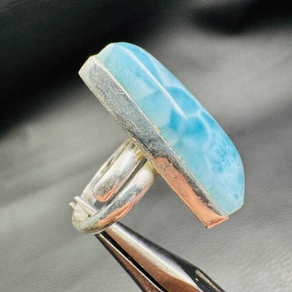 Bague en Larimar "Réglable" (réf blar18) – Image 4