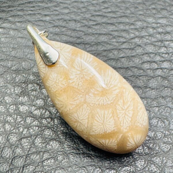 Pendentif corail fossile de Malaisie (réf pco10) – Image 2