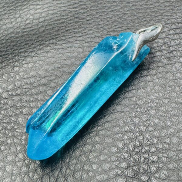 Pendentif Cristal de Roche Aqua Aura (réf aa10) – Image 2