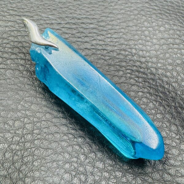 Pendentif Cristal de Roche Aqua Aura (réf aa10) – Image 4
