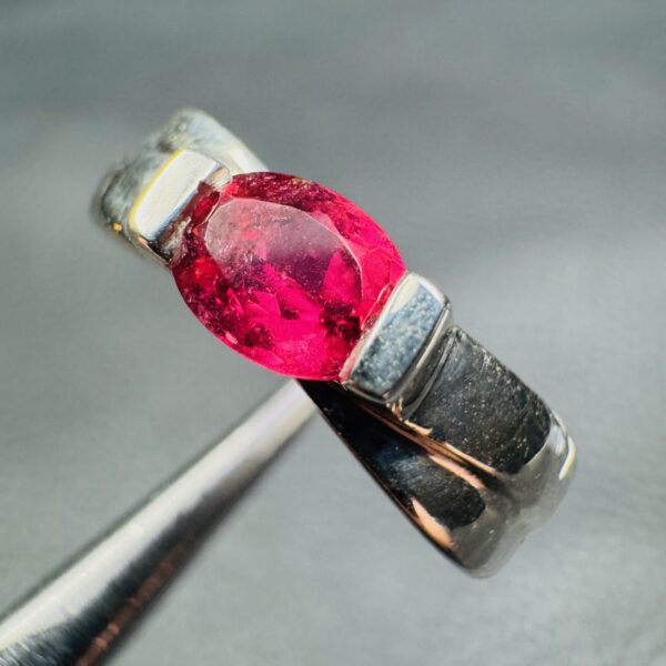 Bague en Tourmaline Rubellite "taille 53" (réf bat27) – Image 2