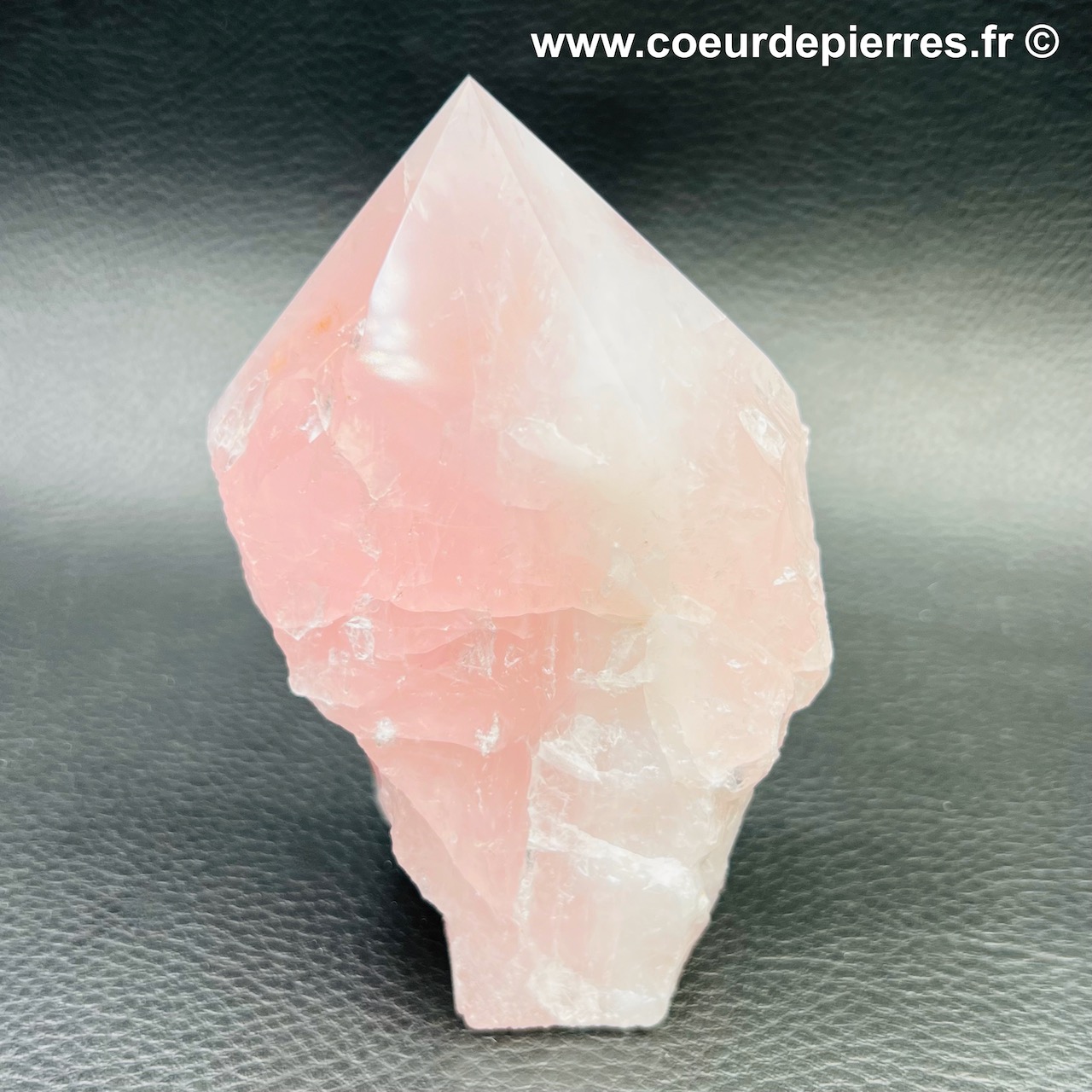 Prisme en quartz rose de Madagascar 0,350kg (réf pqr3)