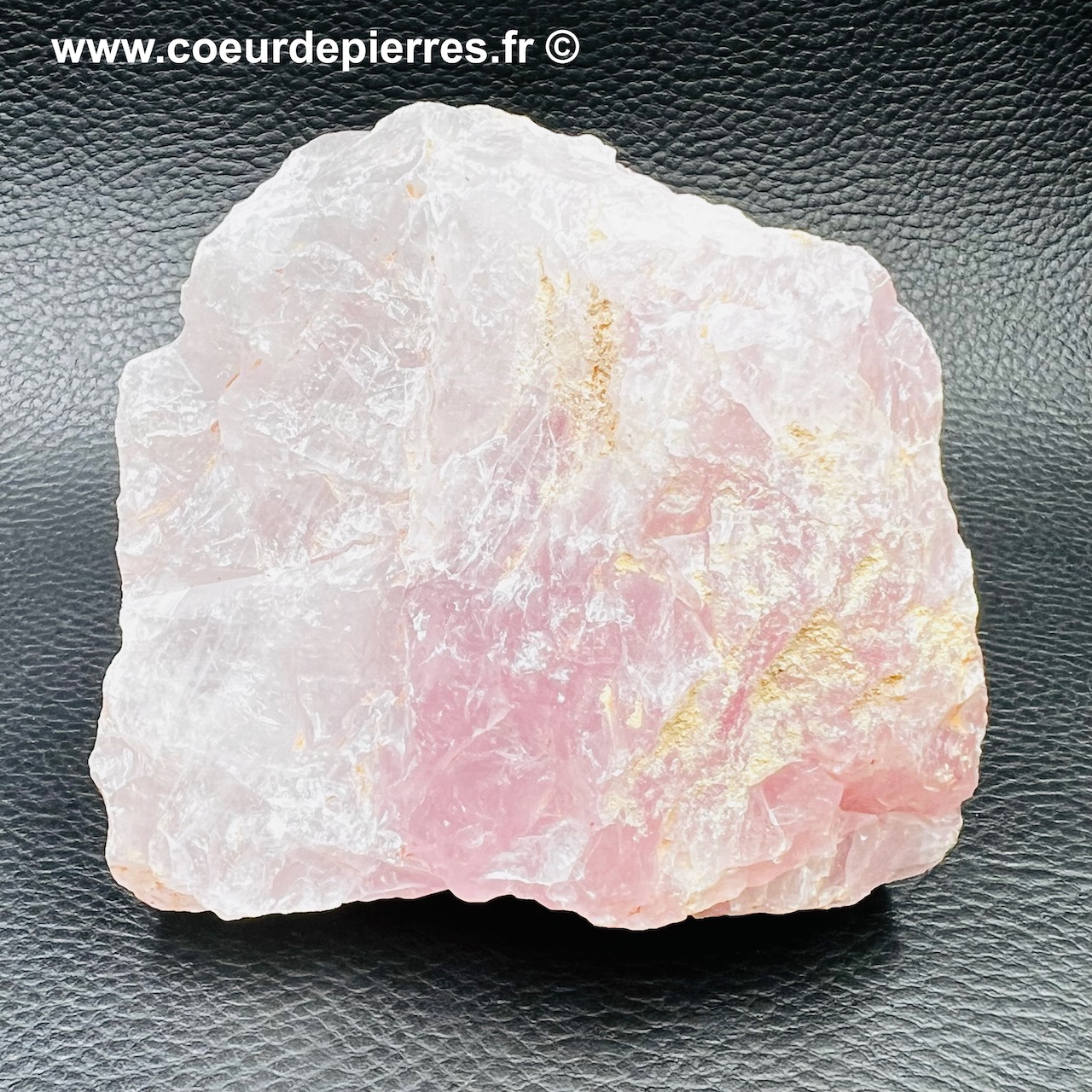 Bloc brut de quartz rose de Madagascar 0,709 Kg (réf prb4)