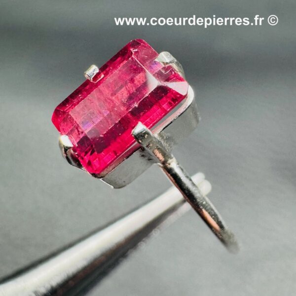 Bague avec Tourmaline Rouge "Taille 54" (réf bat18) – Image 3