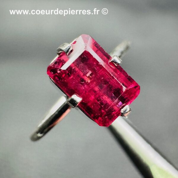 Bague avec Tourmaline Rouge "Taille 54" (réf bat18) – Image 2