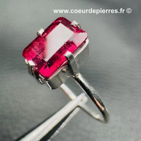 Bague avec Tourmaline Rouge "Taille 54" (réf bat18) – Image 5
